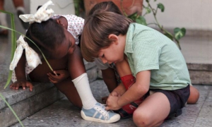 Niños en el círculo infantil Amiguitos de Polonia. Foto: Adalberto Ríos Szalay