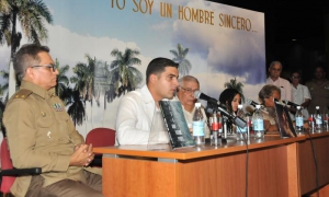 presentación del libro Ahí viene Fidel
