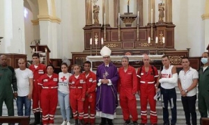 misa en sufragio de los fallecidos en el incendio en base de supertanqueros